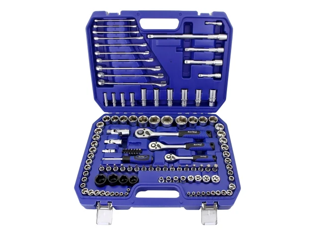 BlueSpot Tools 1/2in, 3/8in & 1/4in Metric Socket Set, 120 Piece - Image 2