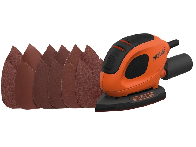 BLACK + DECKER 55W Mouse Sander + 6 Sanding Sheets - Image 3