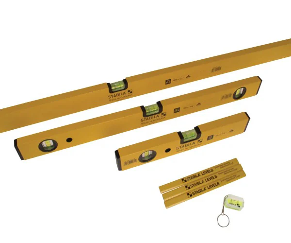 Stabila 70-2 Double Plumb Spirit Level Pack 30cm 60cm & 180cm