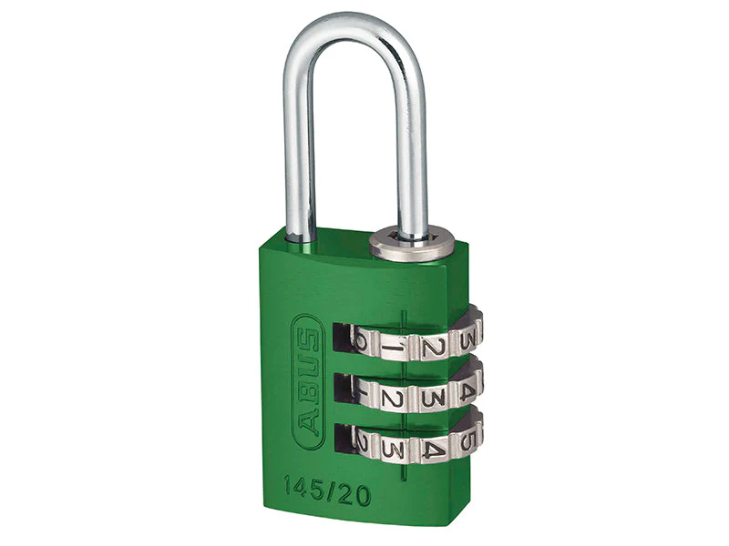 ABUS Mechanical  145/20 20mm Aluminium Combination Padlock Green 46571