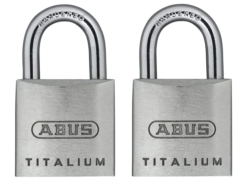ABUS Mechanical 64TI/20mm TITALIUM™ Padlock Carded Twin Pack - Image 2