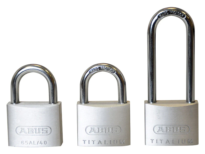 ABUS Mechanical  64TI/40mm TITALIUM™ Padlock Triple Pack (1 Long Shackle)