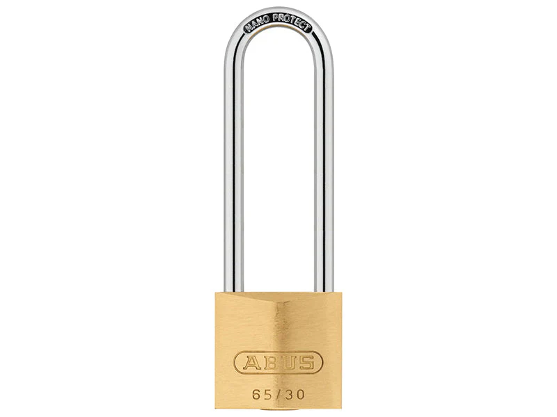 ABUS Mechanical 65/30mm Brass Padlock 60mm Long Shackle Keyed Alike 6304 - Image 2