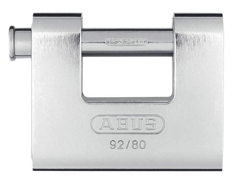 ABUS Mechanical  92/80mm Monoblock Brass Body Shutter Padlock