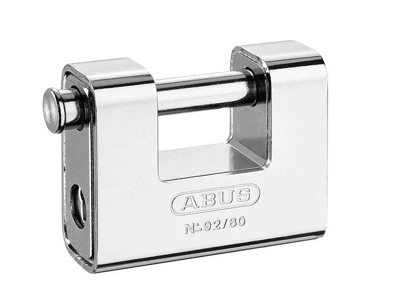 ABUS Mechanical  92/80mm Monoblock Brass Body Shutter Padlock Carded