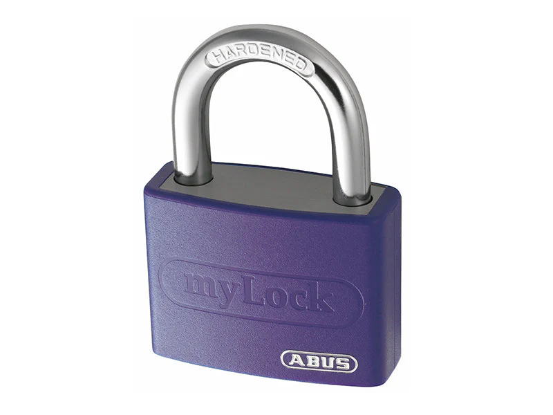 ABUS Mechanical T65AL/40mm My Lock Aluminium Padlock Violet Keyed Alike 6401 - Image 2