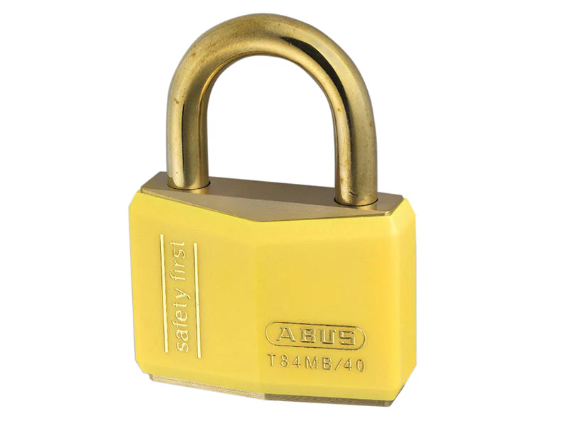 ABUS Mechanical  T84MB/40mm Yellow Rustproof Padlock Keyed Alike 8402 - Image 2