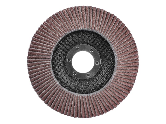 Faithfull Aluminium Oxide Flap Disc 115 x 22mm 120 Grit