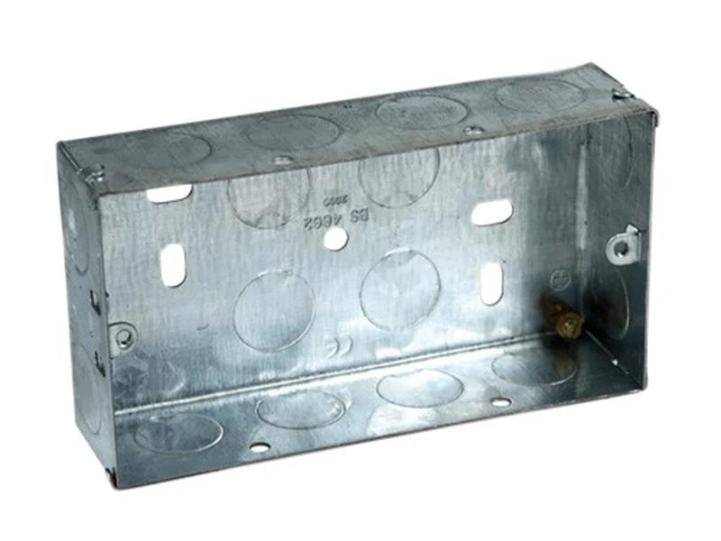 Axiom Electrical Metal Twin Socket Box 25mm (Pack 5) - Image 2