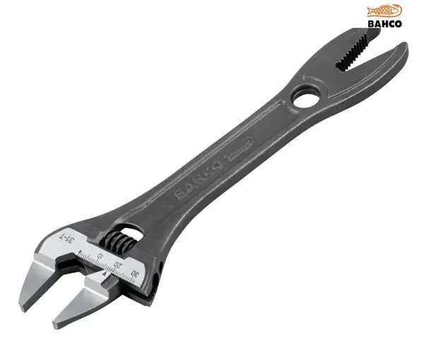 Bahco 31-T Thin Jaw Adjustable Spanner with Serrated Pipe Jaws
