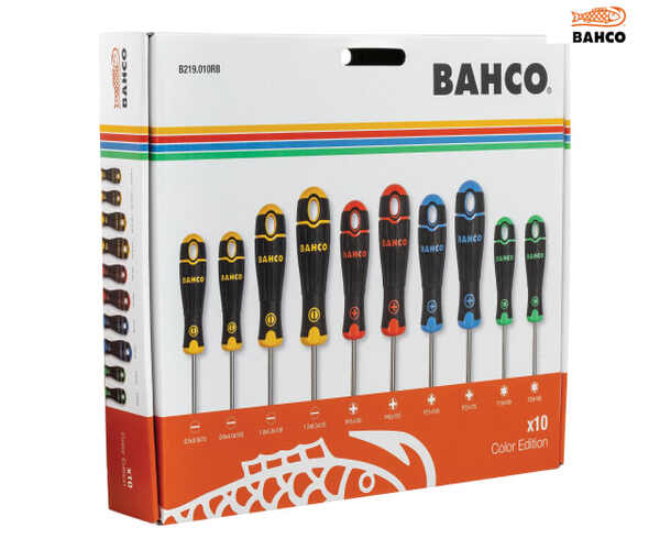 Bahco BahcoFit Coloured Handle Screwdriver Set, 10 Piece - Image 2