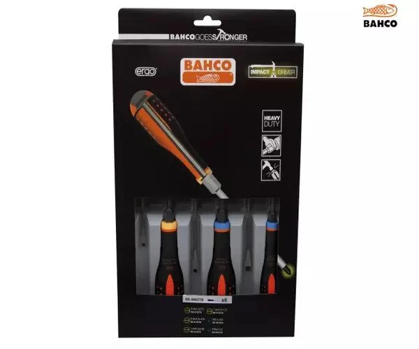 Bahco ERGO™ Through Blade Screwdriver Set, 6 Piece - Image 2
