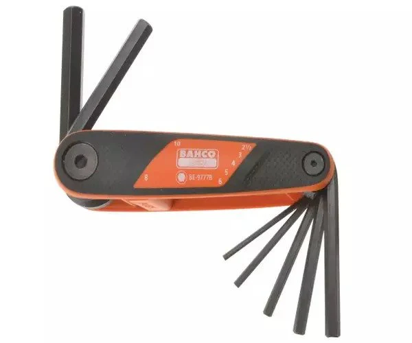 Bahco Hexagon Key Folding Set, 7 Piece 2.5mm-10mm