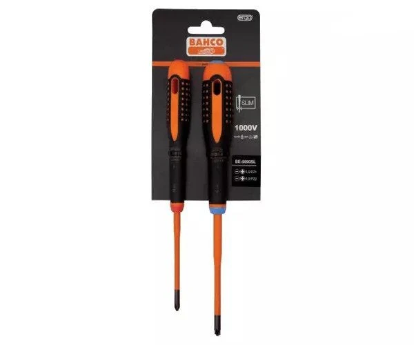 Bahco Insulated ERGO™ SLIM Combi Screwdriver Twin Pack