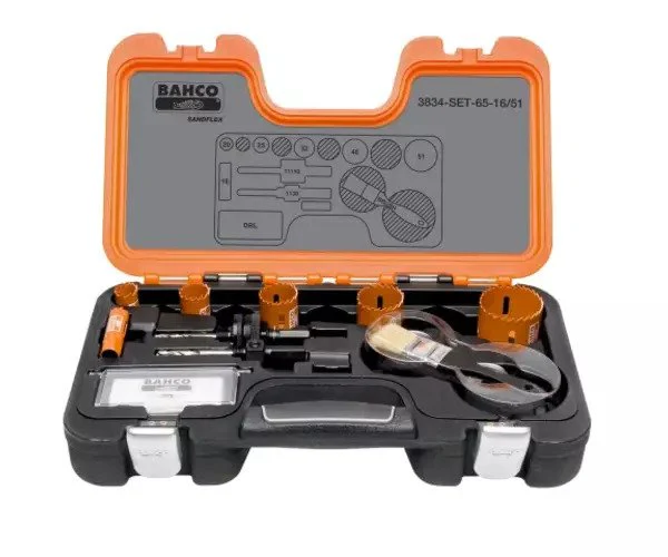 Bahco Professional Holesaw Set 3834 16/51 Sizes: 16-51mm