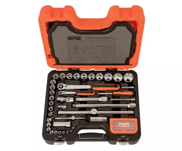 Bahco S95 1/4in & 1/2in Drive Socket & Mech Set of 95 Metric