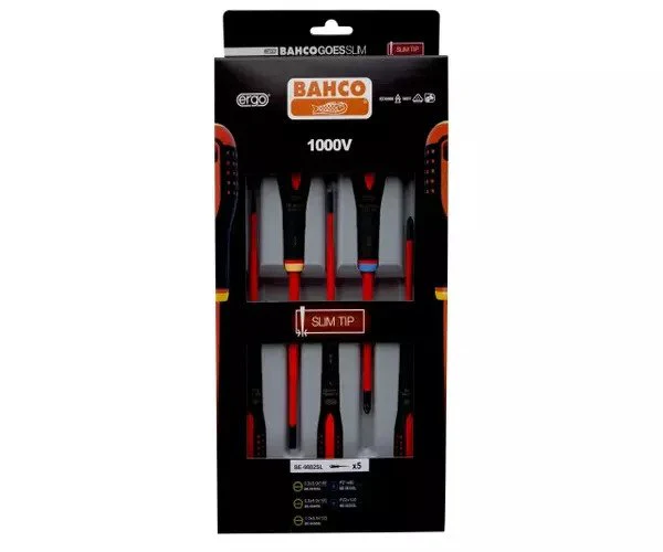 Bahco SLIM ERGO™ Insulated Screwdriver Set, 5 Piece