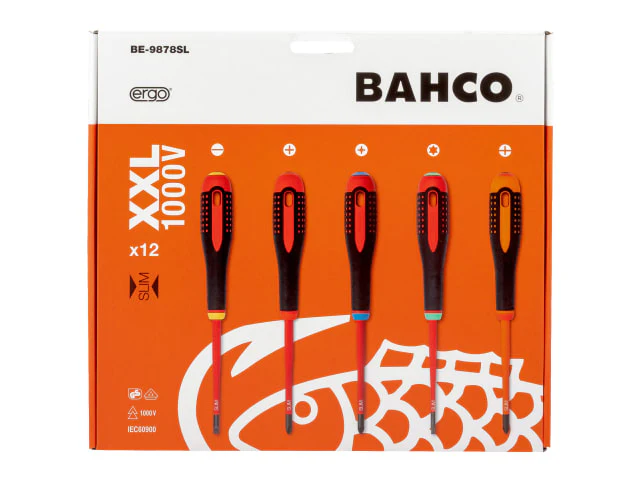 Bahco BE-9878SL ERGO™ Slim VDE Insulated Screwdriver Set, 12 Piece - Image 2