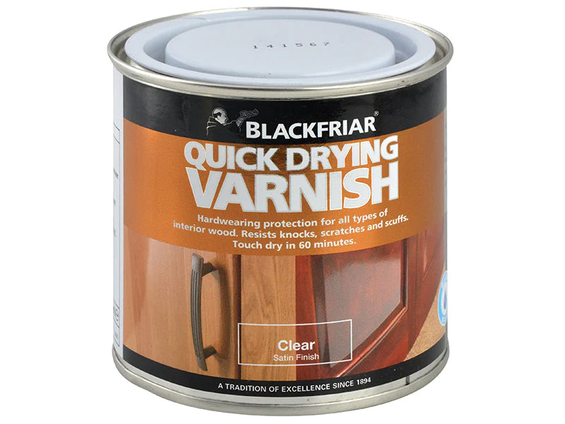 Blackfriar Quick Drying Duratough Interior Varnish Clear Satin 500ml - Image 2