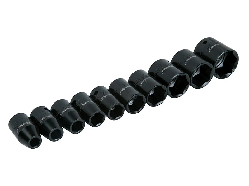 BlueSpot Tools 1/2in Metric Impact Socket Set 9-27mm, 10 Piece - Image 2