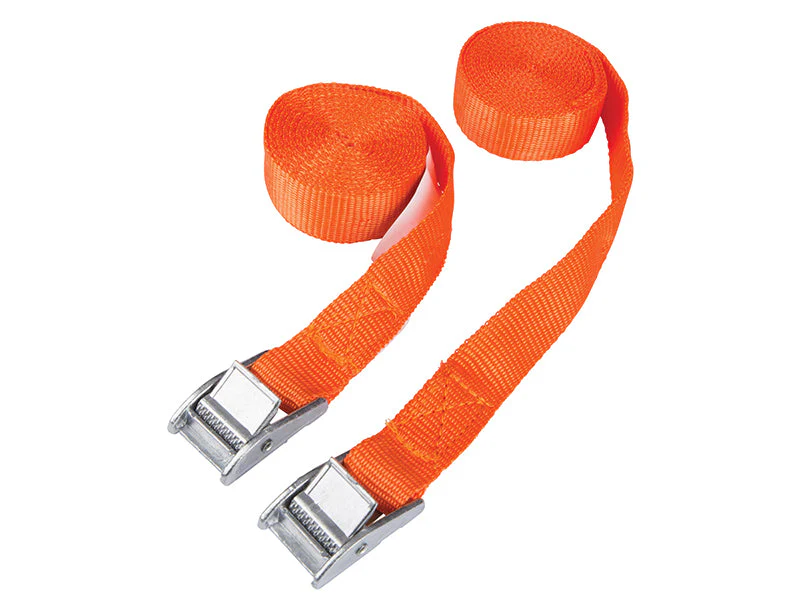 BlueSpot Tools Cam Buckle Tie-Down Straps Twin Pack 2.5m - Image 2