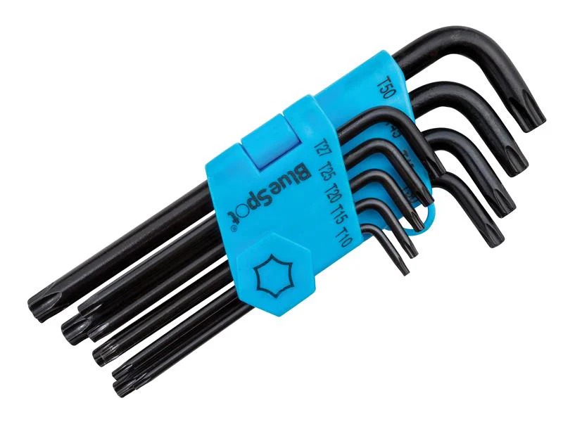 BlueSpot Tools Long Arm Ball End TORX Key Set of 9 (TX10-TX50) - Image 2