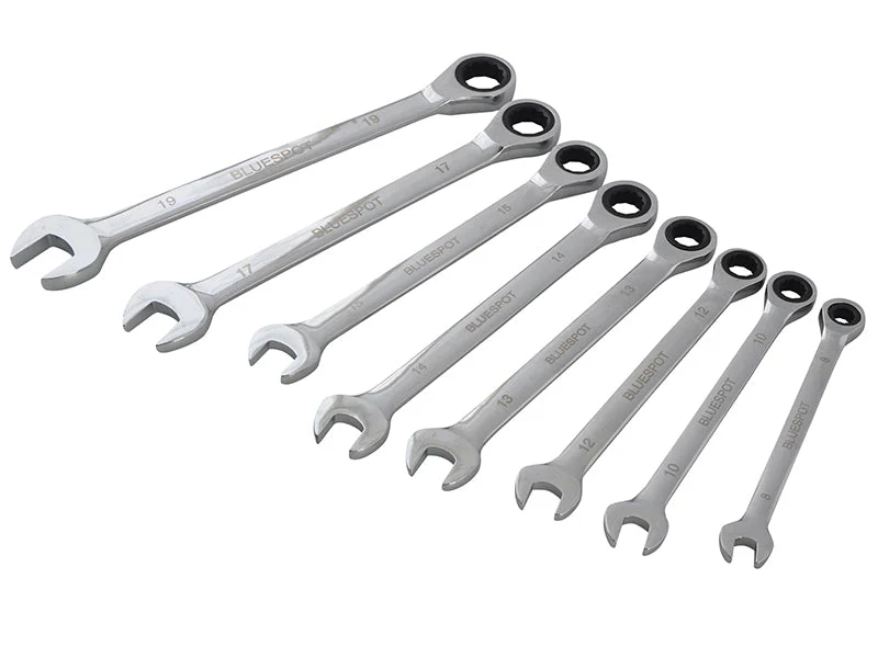BlueSpot Tools Ratchet Spanner Set, 8 Piece - Image 2