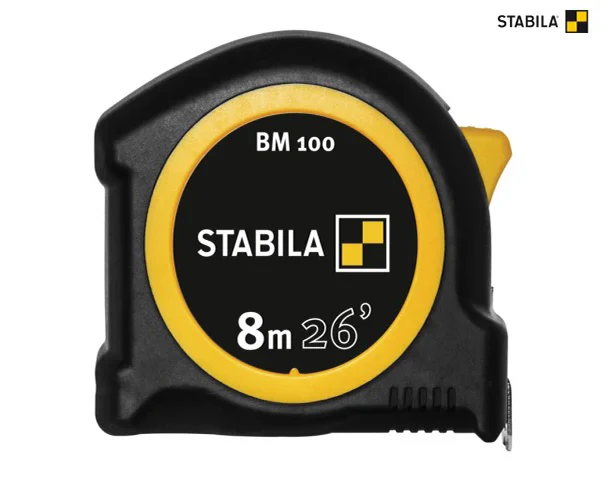 Stabila BM 100 Compact Pocket Tape 8m/26ft (Width 25mm) - Image 2