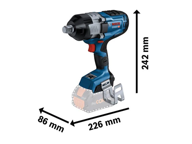 Bosch GDS 18V-1600 HC BITURBO Impact Wrench 18V 2 x 8.0Ah ProCORE18V Li-ion - Image 2