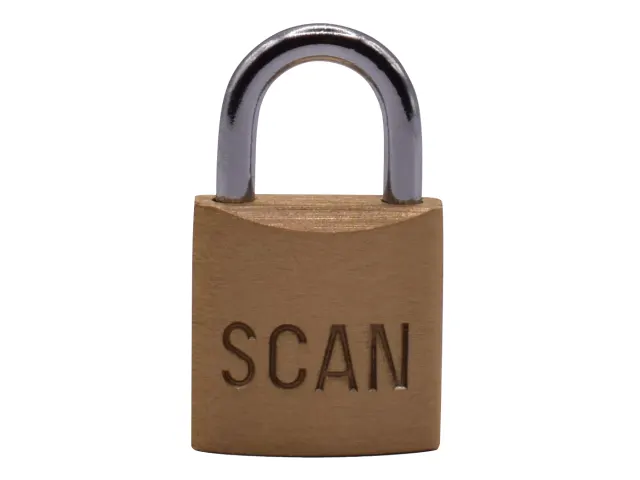 Scan Brass Padlock 20mm - Image 2