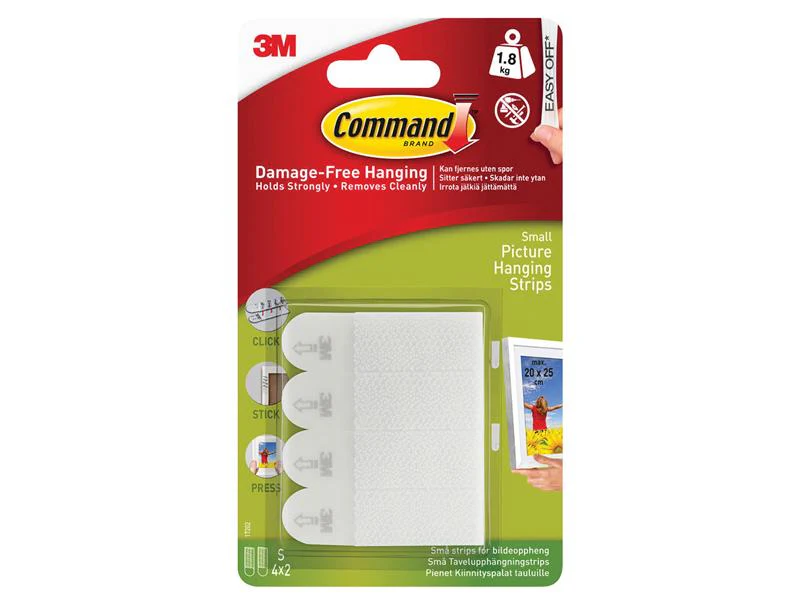 Command™ Picture Hanging Strips, Small (Pack 4) - Image 2
