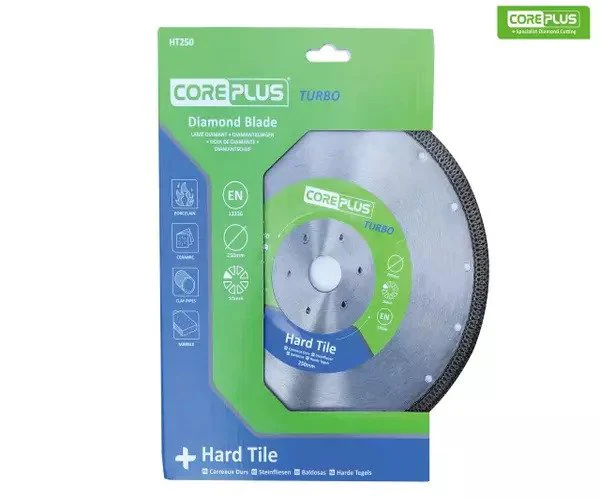 CorePlus HT250 Hard Tile Turbo Diamond Blade 250mm - Image 4