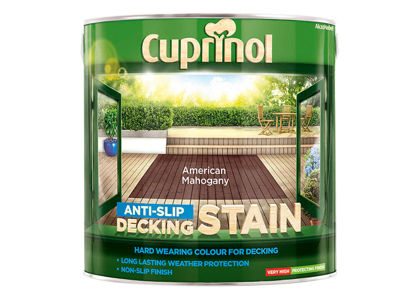 Cuprinol Anti-Slip Decking Stain American Mahogany 2.5 litre - Image 2