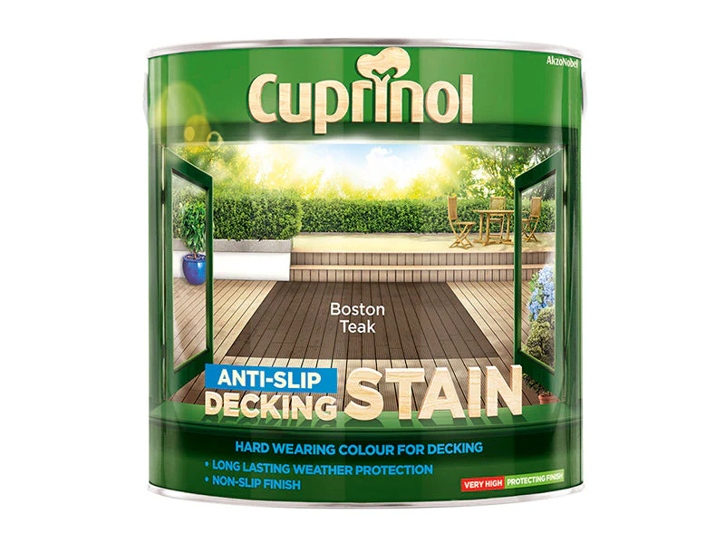 Cuprinol Anti-Slip Decking Stain Boston Teak 2.5 litre - Image 2