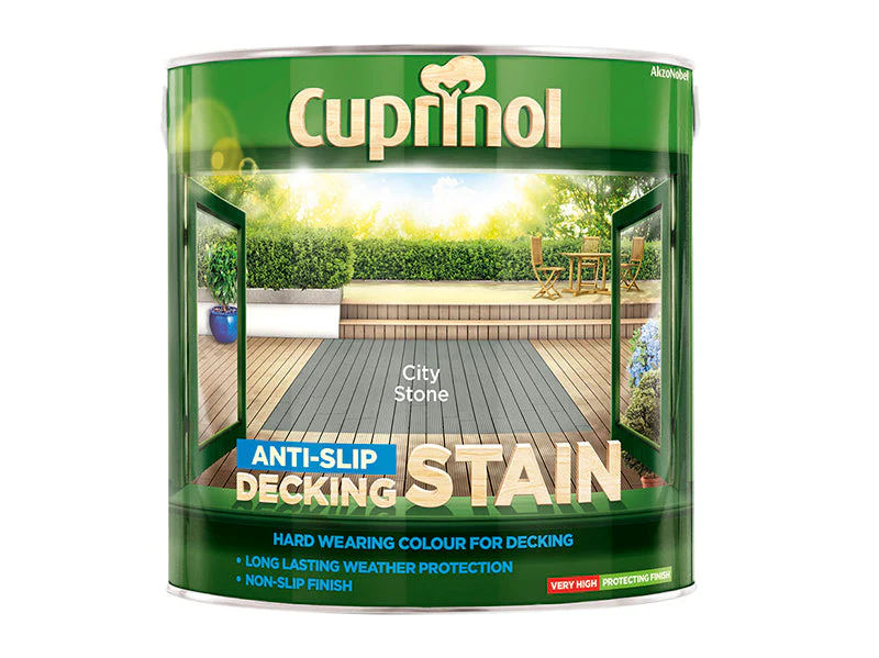 Cuprinol Anti-Slip Decking Stain City Stone 2.5 litre - Image 2
