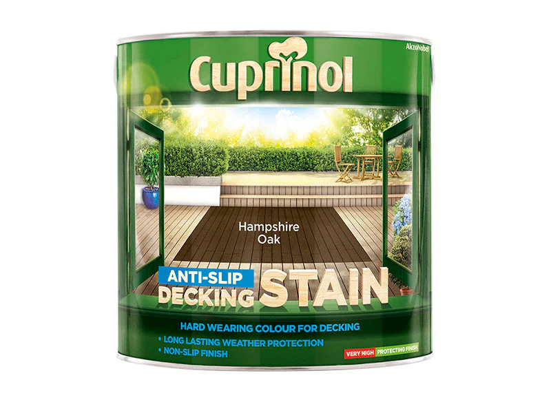 Cuprinol Anti-Slip Decking Stain Hampshire Oak 2.5 litre - Image 2