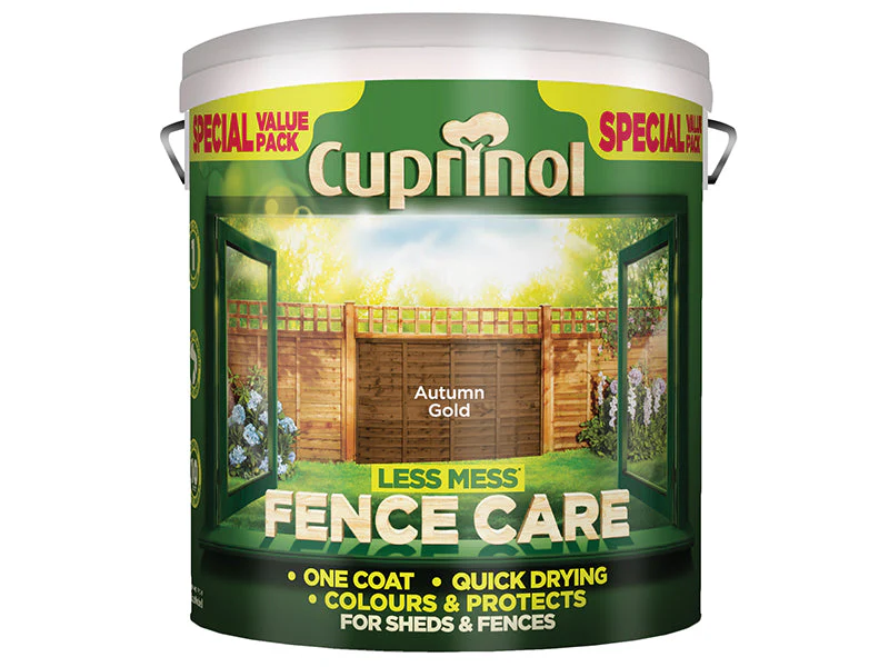 Cuprinol Less Mess Fence Care Autumn Gold 6 litre - Image 2