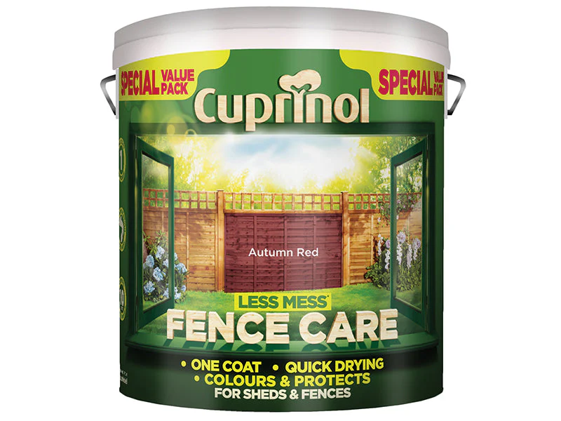 Cuprinol Less Mess Fence Care Autumn Red 6 litre - Image 2