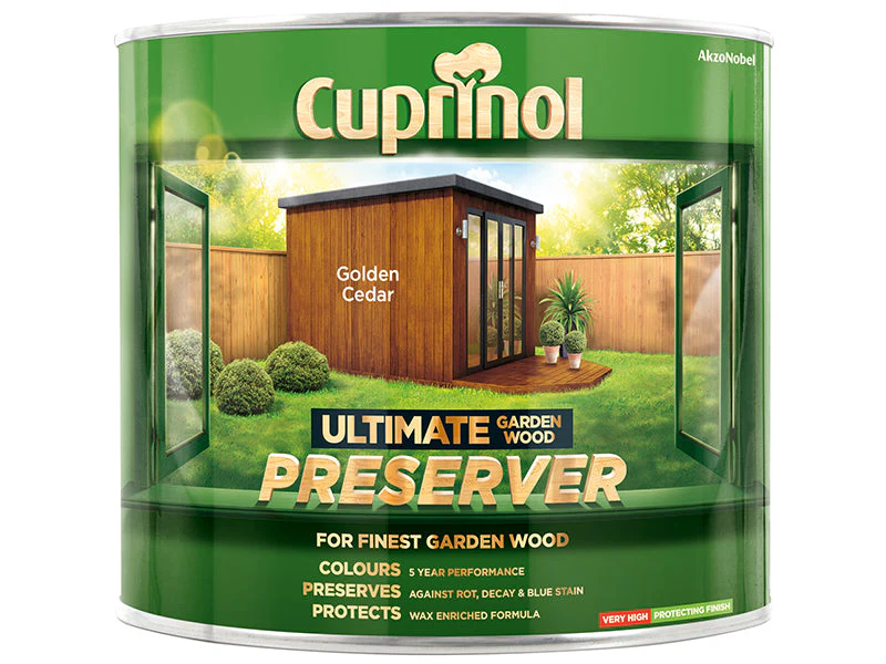 Cuprinol Ultimate Garden Wood Preserver Golden Cedar 1 litre - Image 2