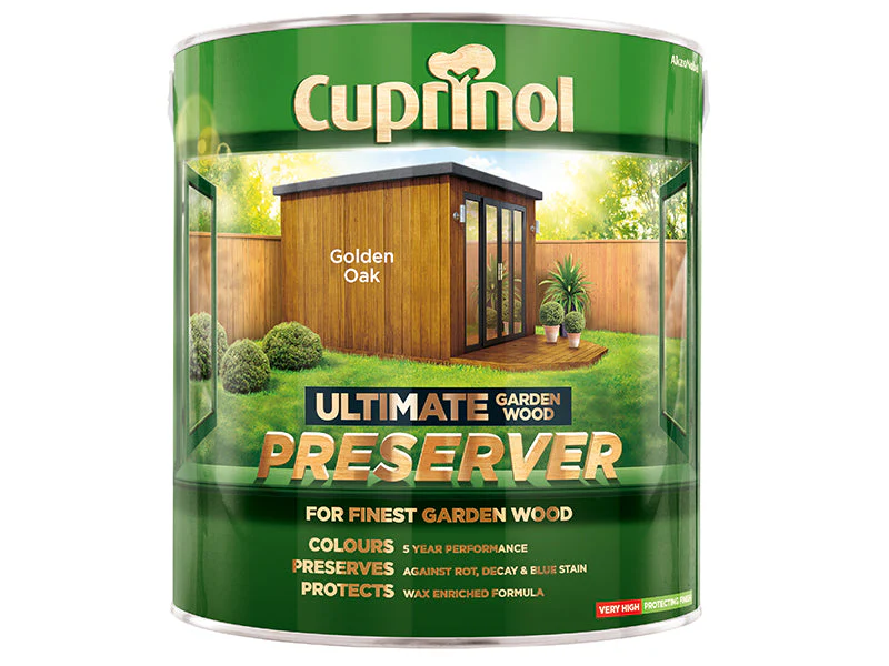 Cuprinol Ultimate Garden Wood Preserver Golden Oak 4 litre - Image 2