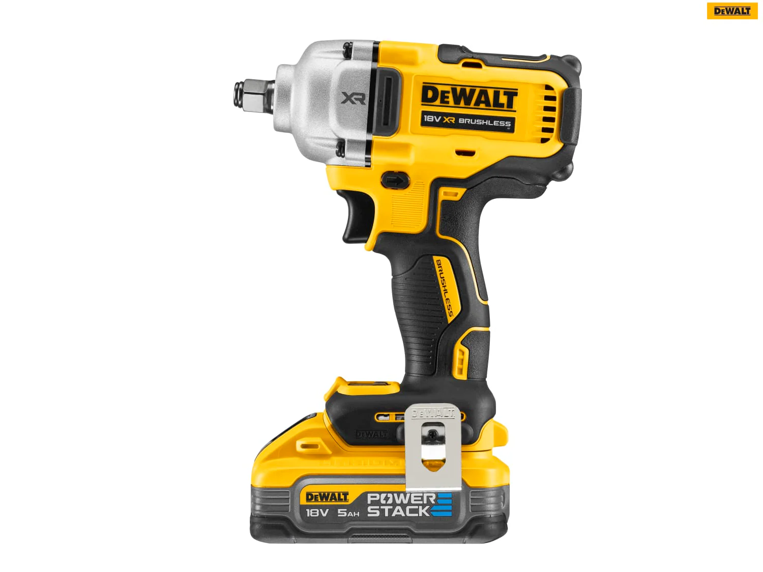 DeWalt DCF891H2T XR BL 1/2in HR Anvil Impact Wrench 18V 2 x 5.0Ah POWERSTACK Li-ion