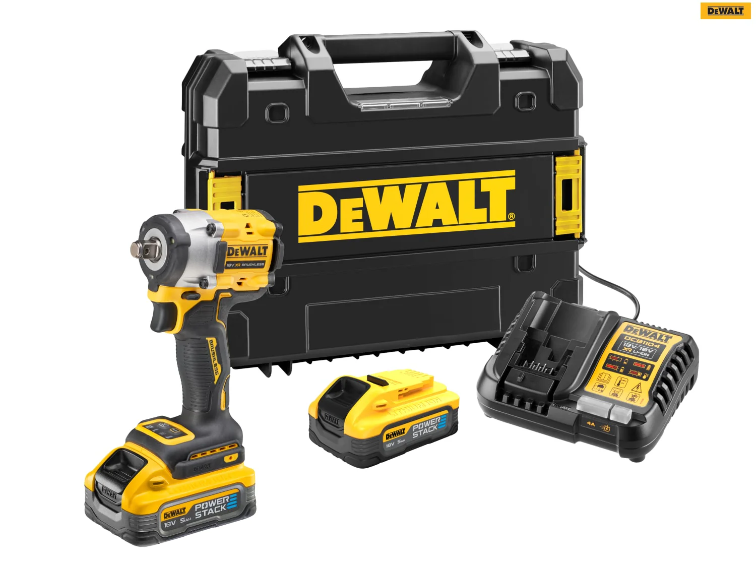 DeWalt DCF921H2T XR BL 1/2in Impact Wrench 18V 2 x 5.0Ah POWERSTACK Li-ion - Image 2