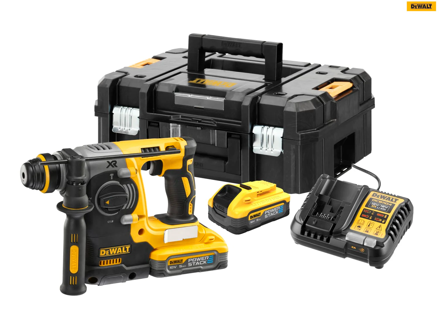 DeWalt DCH273H2T XR Brushless SDS Plus 3 Mode Hammer 18V 2 x POWERSTACK 5.0Ah Li-ion - Image 2