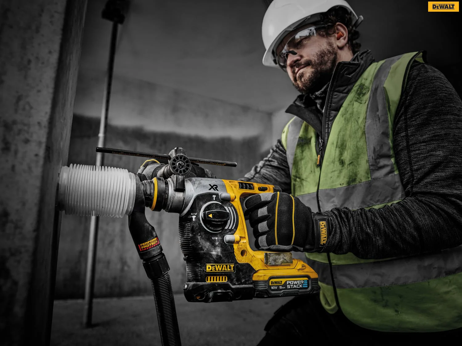 DeWalt DCH273H2T XR Brushless SDS Plus 3 Mode Hammer 18V 2 x POWERSTACK 5.0Ah Li-ion - Image 4