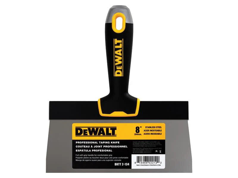 DEWALT Drywall Soft Grip Taping Knife 200mm (8in) - Image 2