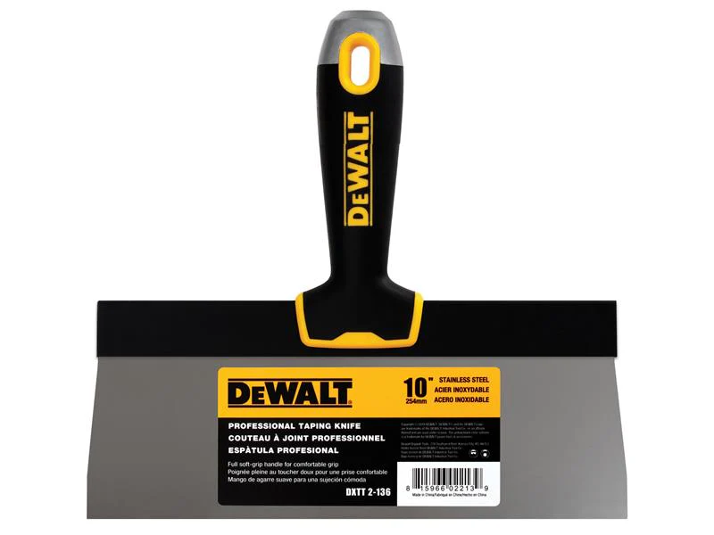 DEWALT Drywall Soft Grip Taping Knife 250mm (10in) - Image 2