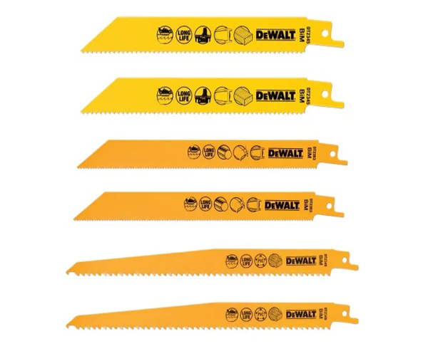 DT2444 Reciprocating Saw Blade Set, 6 Piece