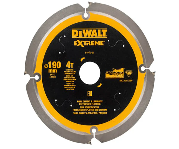 Extreme PCD Fibre Cement Saw Blade 190 x 30mm x 4T