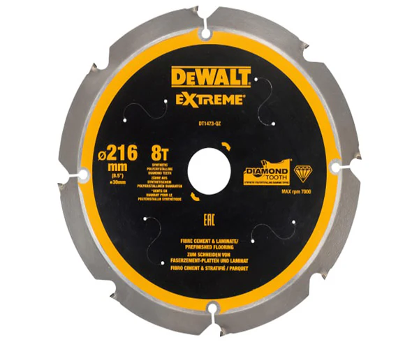 Extreme PCD Fibre Cement Saw Blade 216 x 30mm x 8T
