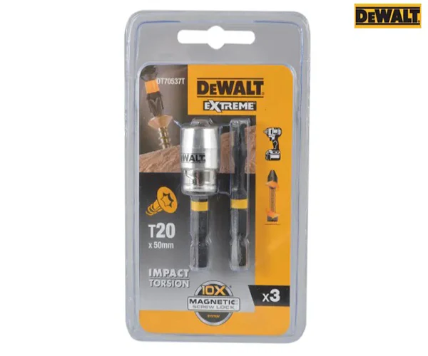 Impact Torsion Bits TX0 x 50mm (x2) and Magnetic Screwlock Sleeve - Image 2